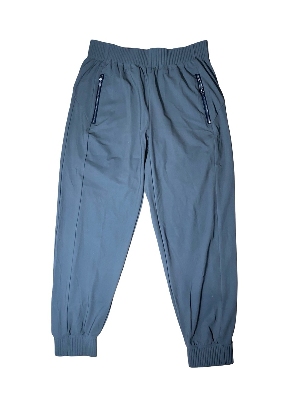Athleta Cosmic Gray Jogger Pants - Womens High Rise Lightweight Zip Pocket - Picture 2 of 11